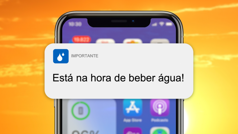 Aplicativo para lembrar de tomar água